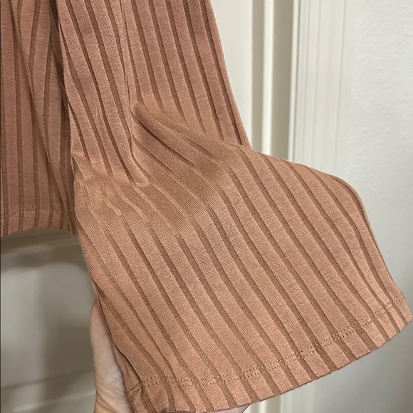 Sanctuary Ribbed Button-Down Shirt Butterscotch Long Flared Sleeve oversized XS - Picture 8 of 13